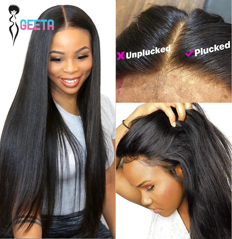 30 Inche Bone Straight Lace Front Wig-Human Hair
