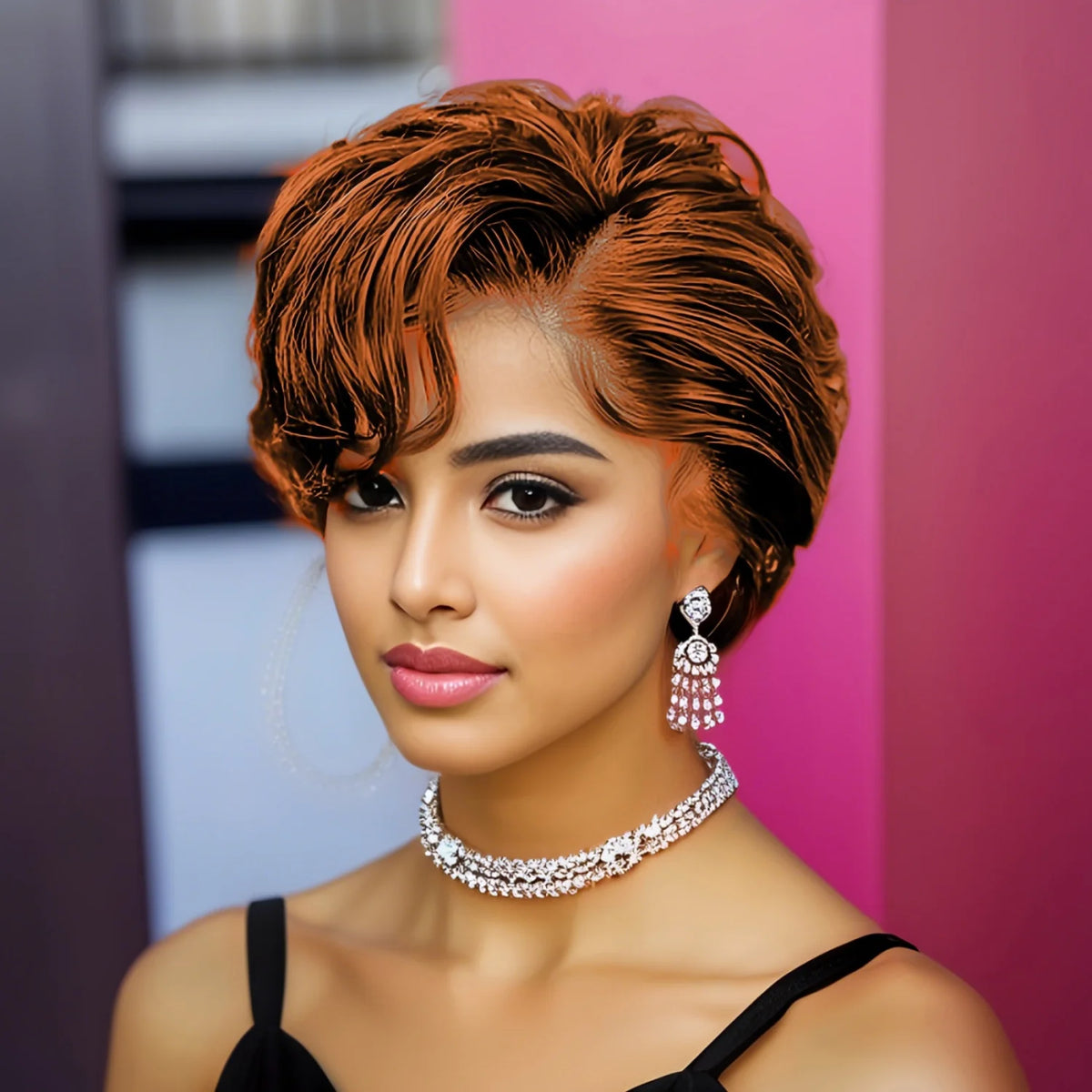 Short Pixie Lace Wig-Natural Human Hair