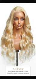 ADASSA 13X4 Lace Front Wig Body Wave 22 Inch-Human Hair Blonde