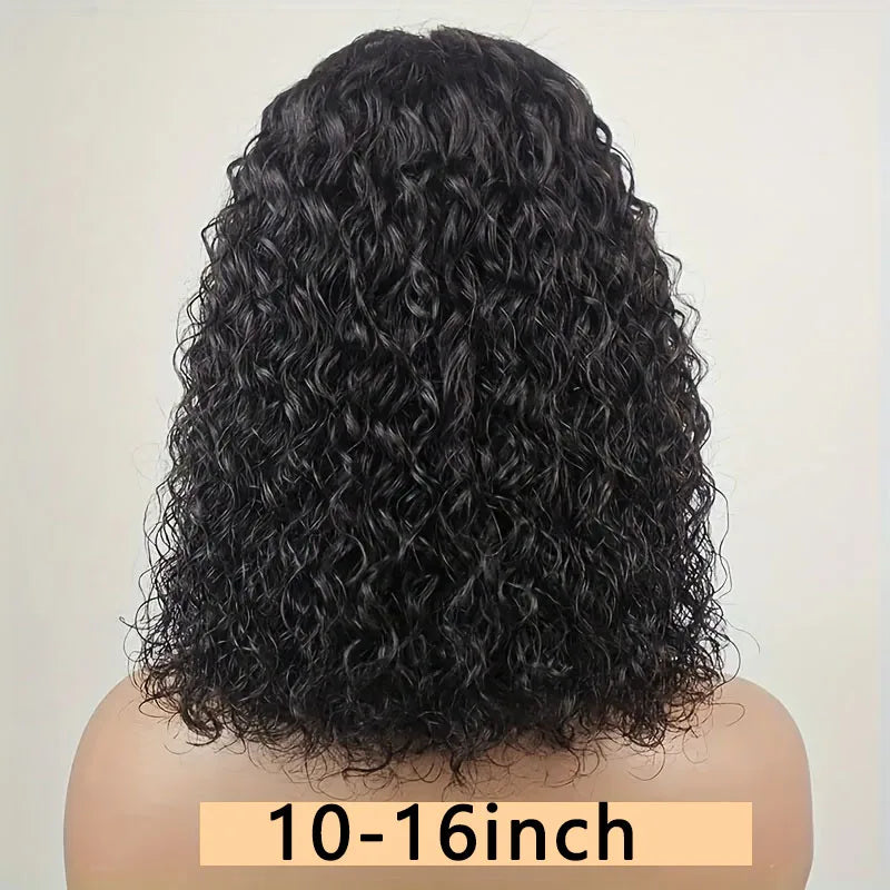 Curly Bob Wig-Brazillian Human Hair-Short Lace Front